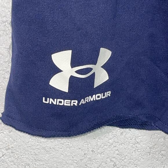 Under Armour Men's 6" Rival Terry Shorts Navy blue XL - Picture 4 of 8